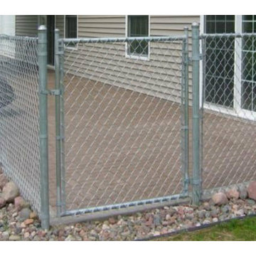 Galvanized Chain Link Fence Gate para a fábrica (TS-J606)